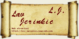Lav Jerinkić vizit kartica